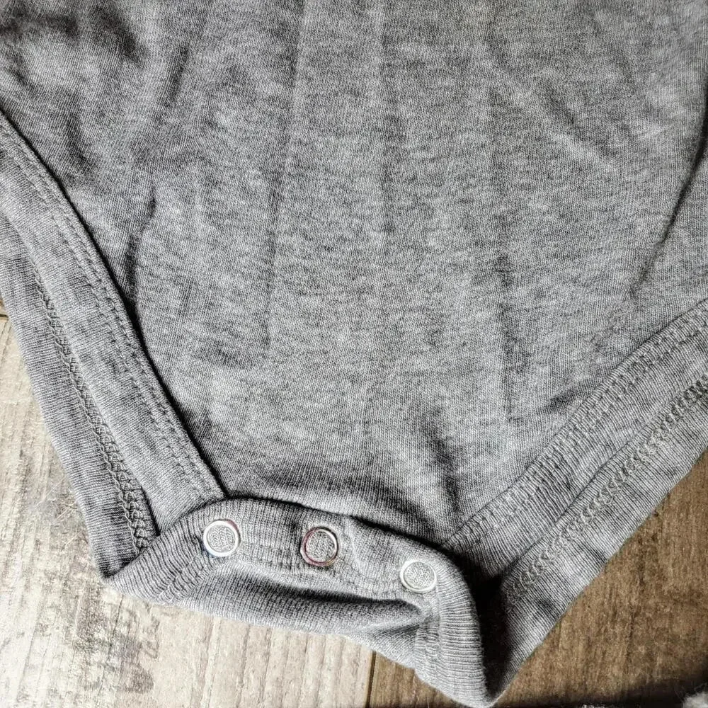 Baby Boy Casual Top Bundle - 3 Bodysuits - Gray White - Happy Camper & Grateful